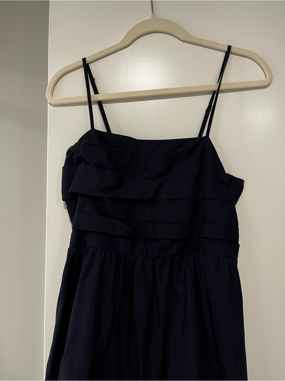 NWT Banana Republic Factory Navy Tiered Spaghetti Strap MIDI Dress